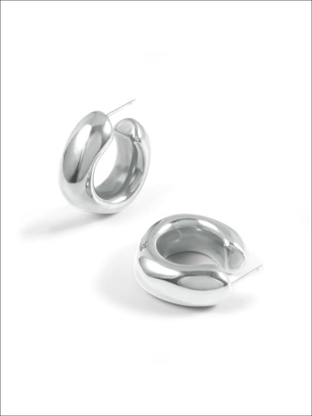 Waterproof Gold Plated Chunky Hoop Earrings Lightweight Hypoallergenic Women
